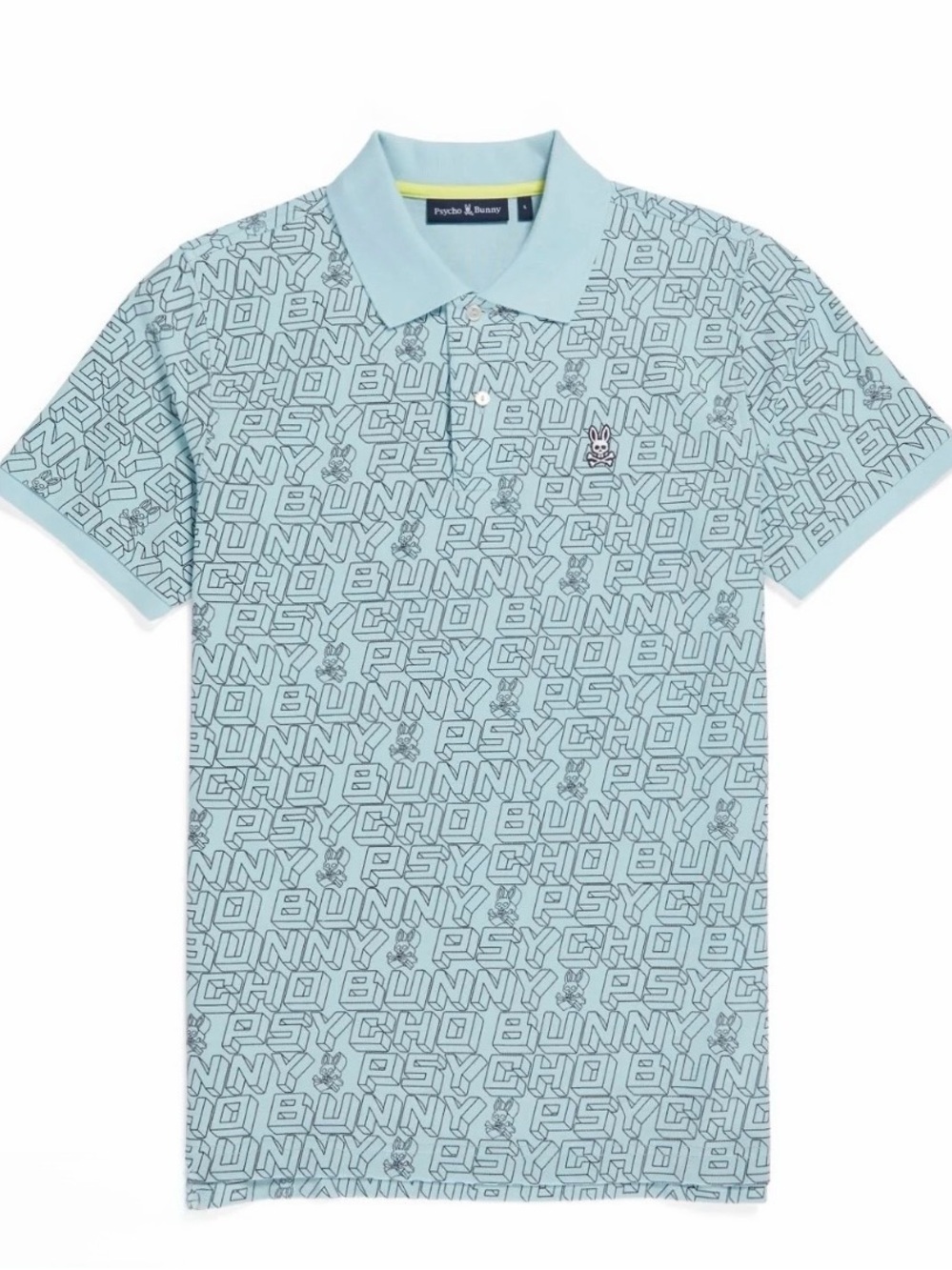 PSYCHO BUNNY Dayton Jacquard all over print
Polo Seafoam